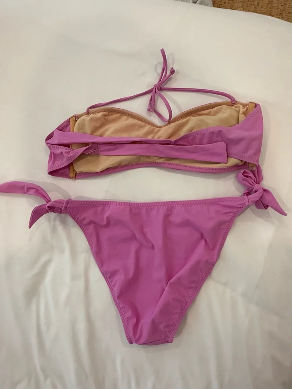Pink Ruffled Two-Piece Bikini Set - Picture 2 of 3